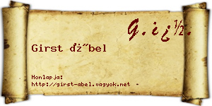 Girst Ábel névjegykártya