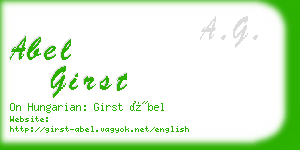 abel girst business card